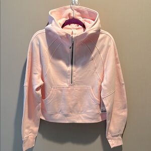 LULULEMON SCUBA OVERSIZED HALF ZIP HOODIE IN STRAWBERRY MILKSHAKE SZ XS/S NWT
